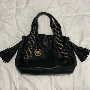 Michael Kors Black Leather Tote Bag